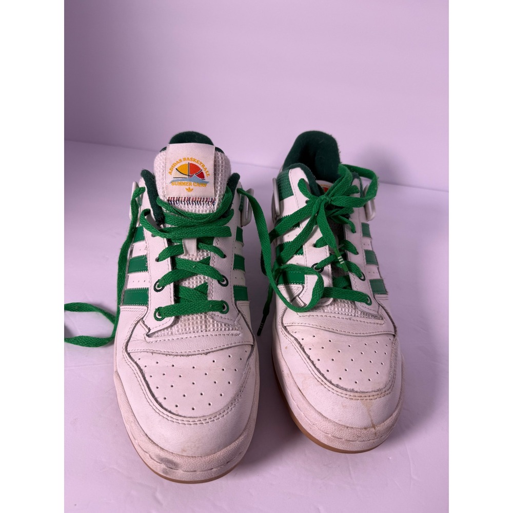 Adidas Forum Low Basketball Summer Camp White Green Gum‎ IE7175 Mens 10.5